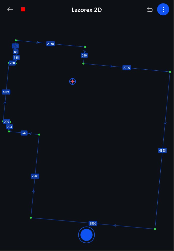 Автоматически построенный 2D-план помещения по замерам Lazorex