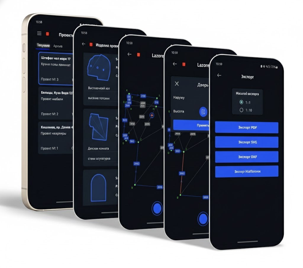 Приложение Lazorex App на телефоне